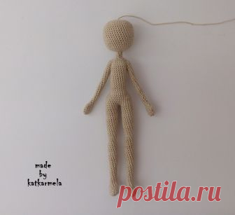 Схема с описанием вязания каркасной куклы крючком ростом 15 см - Katkarmela: игрушки амигуруми крючком Бесплатная схема с описанием вязания каркасной куклы крючком из хлопковых ниток на проволочном каркасе. Авторская схема с фото и видео от Katkarmela.