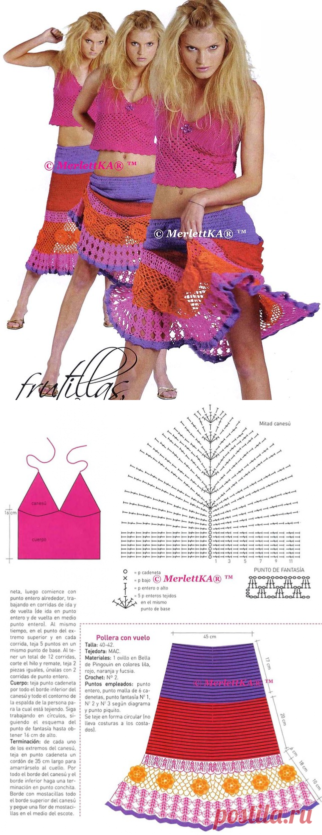 Летние вязаные юбки и комплекты ☆ подборка ☆ вязание крючком