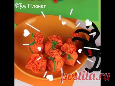 Делаем 🎃 КОНФЕТЫ С ПРЕДСКАЗАНИЯМИ!🍬 #shorts Halloween candy with predictions DIY