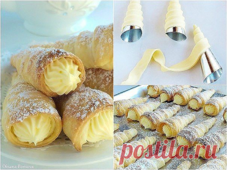 Трубочки с кремом