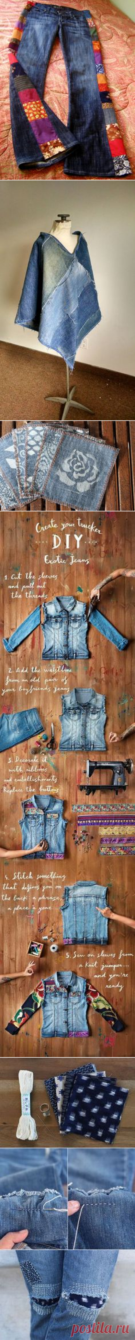 Gypsy tribal jeans scarf par jamfashion sur Etsy, $66.00 | Dress: refashion