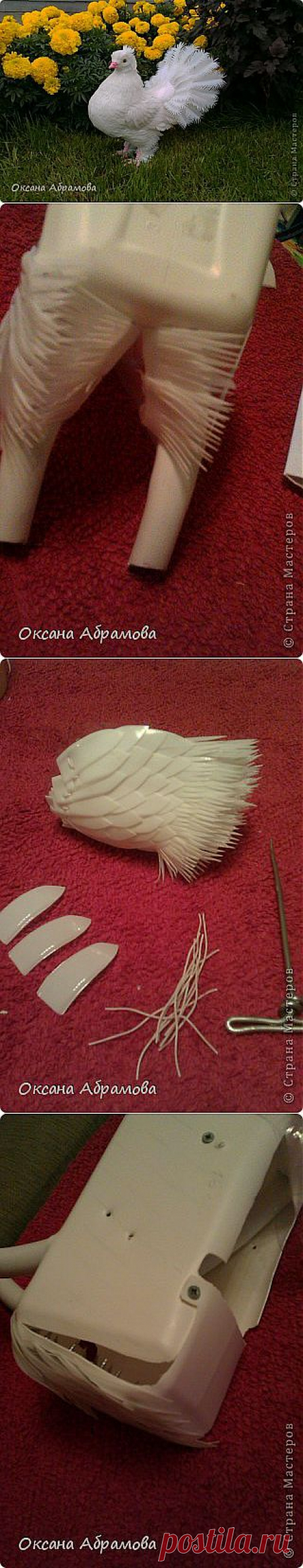 Королевский голубь из пластиковых бутылок | Самоделкино