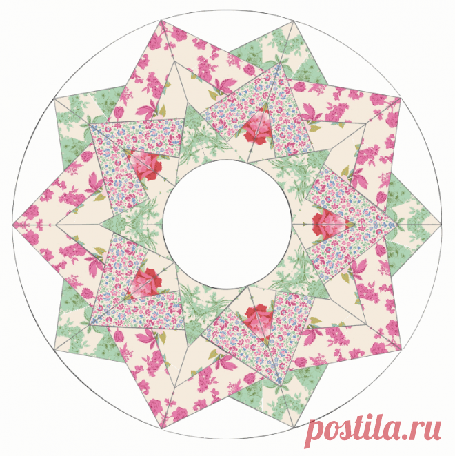 Christmas Wreath Mini Quilt & Tilda Cottage | A Free Pattern! • Wife-made