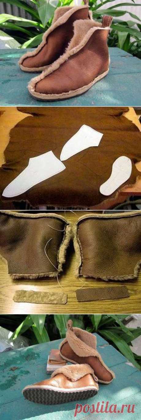 Шьем обувь из старой дубленки ...