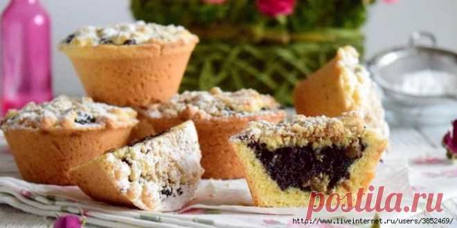 Песочные корзиночки с маковой начинкой