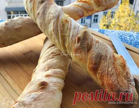 Крученые багеты. Ингредиенты: мука, дрожжи сухие, соль
