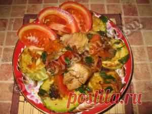 Овощное рагу с мясом и грибами