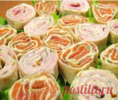 Праздничная закуска с семгой