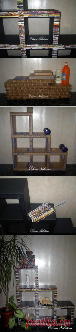 Полка-стеллаж из... картона
