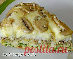 Пирог с грибами и сыром | Сайт рецептов