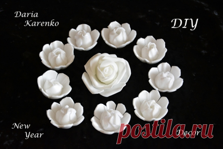 DIY Цветы для новогоднего декора. Отличная идея! Мастер класс