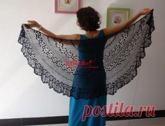 Черная кружевная накидка