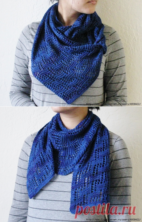 Шарф &quot;Imaarat&quot; спицами.