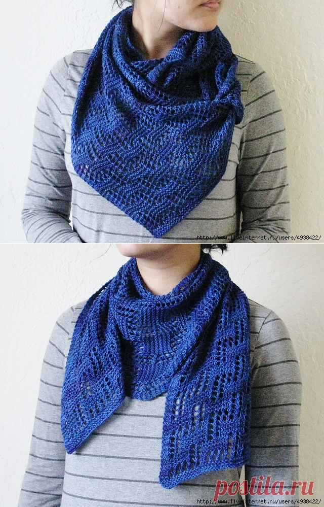 Шарф "Imaarat" спицами.