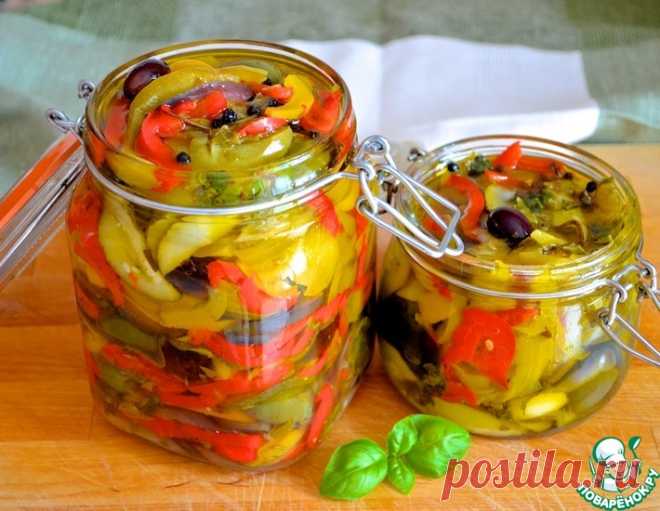 Маринованные летние овощи с лимоном и базиликом – кулинарный рецепт