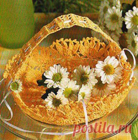 ВЯЗАНАЯ КОРЗИНКА.