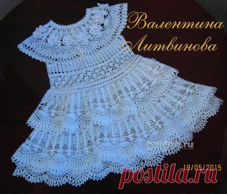 Платье, шляпка и пояс для девочки — работы Валентины Литвиновой - вязание крючком на kru4ok.ru