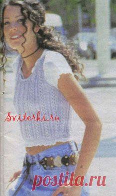 Модное вязание маек спицами