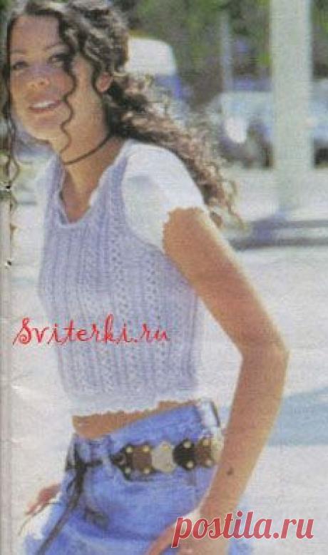 Модное вязание маек спицами