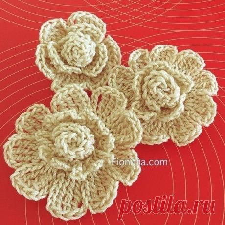 Вязаные цветы