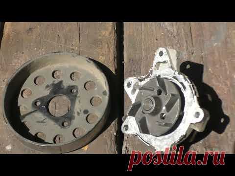 Простая и быстрая замена помпы. 👍🤣 Toyota FunCargo. Перезалив ремонта помпы.