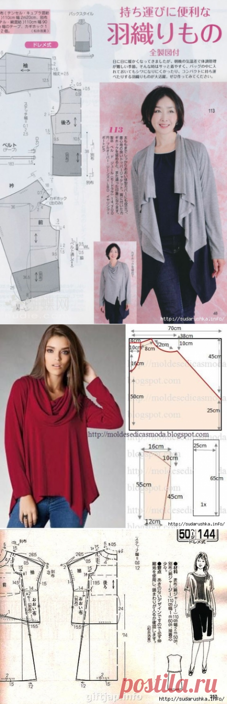 Схемы-выкройки фасонов для бохо