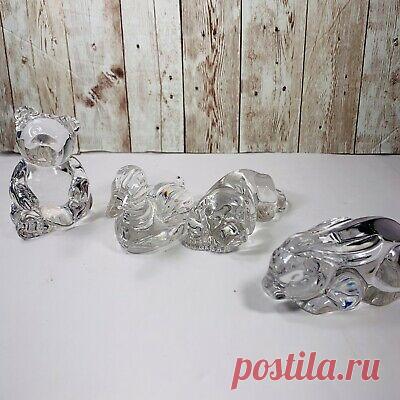 Lead Crystal Rabbit 24% Lead Crystal Rabbit Duck Teddy Bear Dog Nachtmann Bleikristall ...