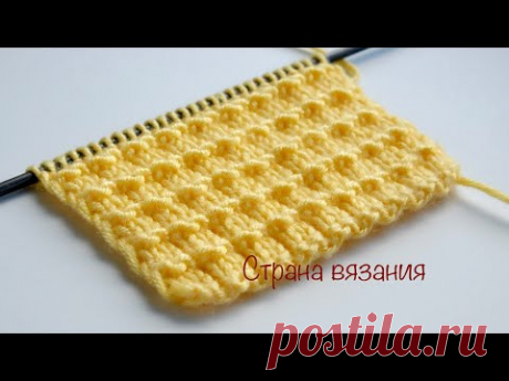 Узоры спицами. Простой узор. Knitting patterns. Simple pattern.