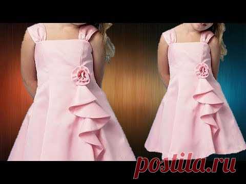 DIY Designer Cascading Ruffled Baby Frock Full Tutorial