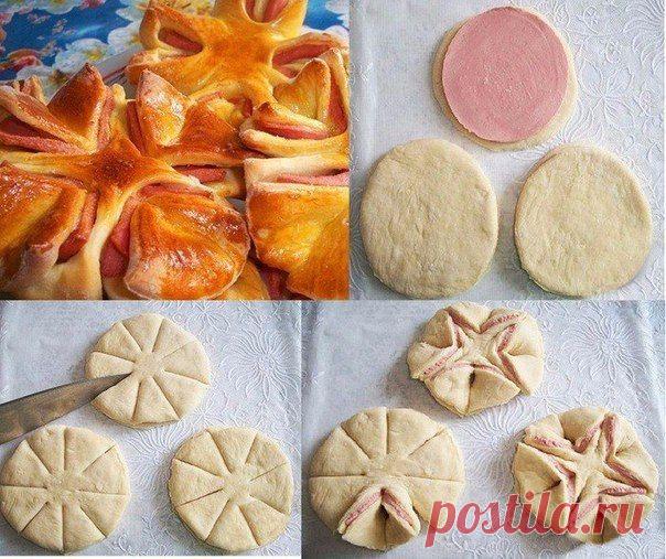 Колбасные цветочки / Свежие рецепты