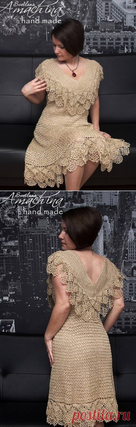 Irish crochet &amp;: CROCHET DRESS ... ПЛАТЬЕ КРЮЧКОМ