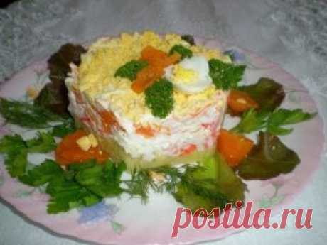Салат Мимоза с крабовыми палочками