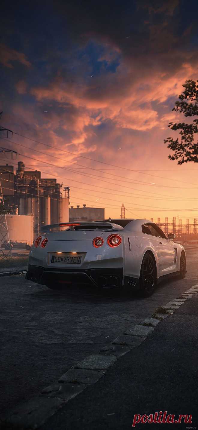 Машина Nissan gtr обои на телефон хорошего hd качества.