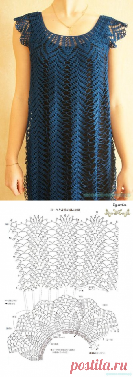 Ажурный сарафан крючком — Красивое вязание