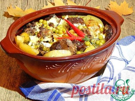 Жаркое из утки с зеленым горошком - кулинарный рецепт