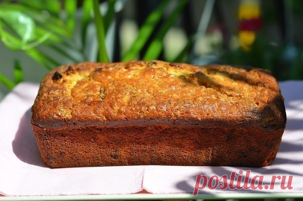 Банановый кекс с изюмом