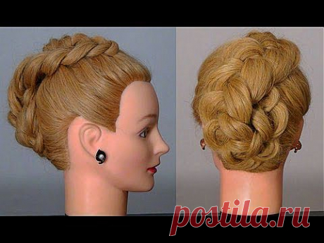 Прическа с плетение на длинные волосы. Braided hairstyles tutorial - YouTube