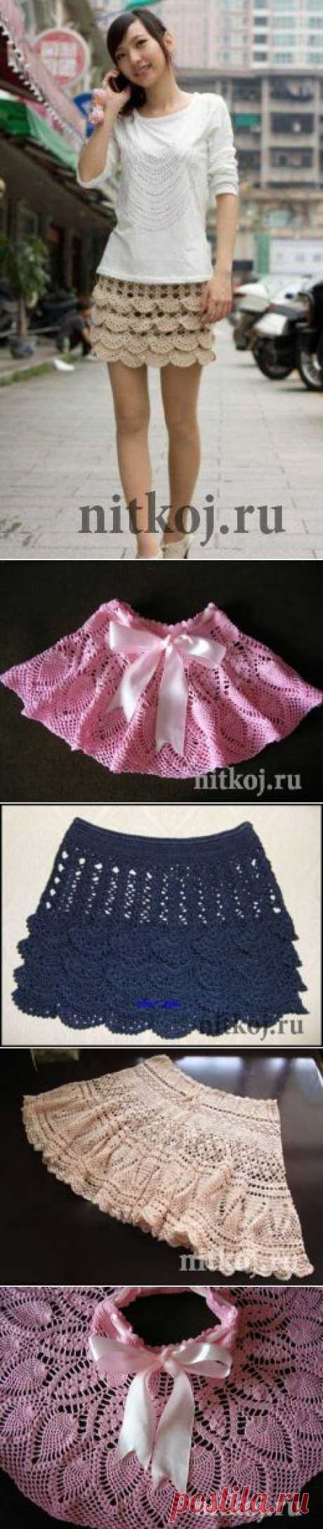 Юбки крючком для девочки.
