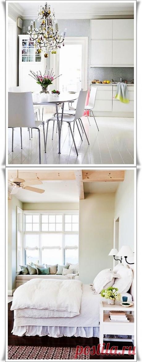 Белый цвет в интерьере.