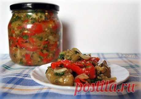 Маринованный салат из баклажан