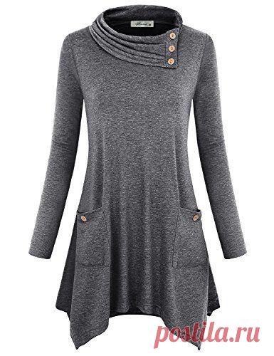 Finice Tunic Shirts for Women, Juniors Tops Cute Cowl Nec...