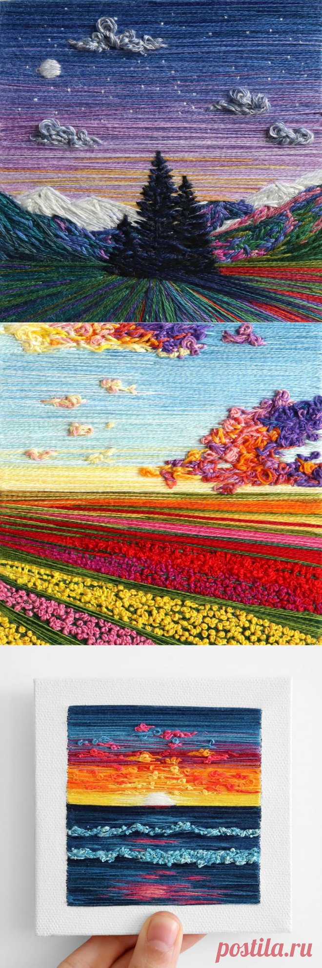 Когда красота от природы: пейзажные вышивки Carolina Torres – Ярмарка Мастеров