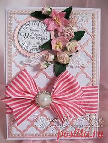 Flowers, Ribbons and Pearls: Back to Pink ... | Card making magic car…