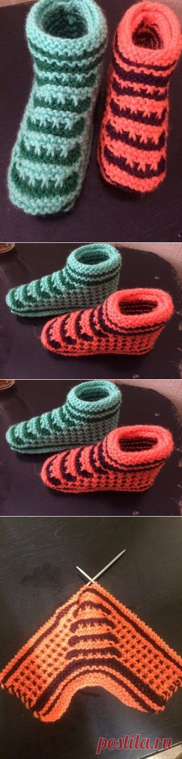 Для любителей вязания. Оригинальные следки спицами.