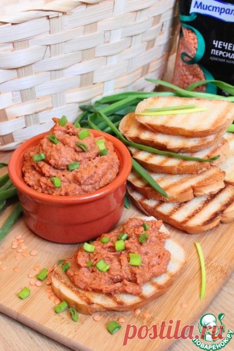 Паштет из печёного перца и чечевицы - кулинарный рецепт