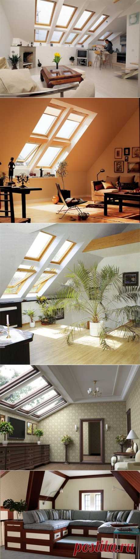 Дизайн мансарды, интерьер, примеры и фото.