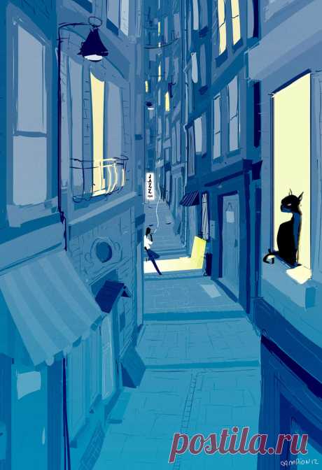 Волшебство ночи... Художник Паскаль Кэмпион (Pascal Campion).