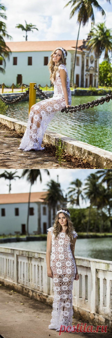 Crochetemoda Blog: Vestido Longo de Crochet