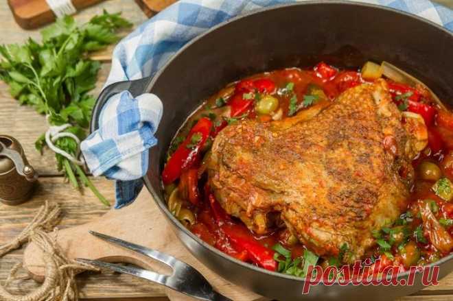 Бедро индейки тушеное с овощами – пошаговый рецепт с фото.
