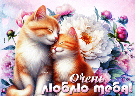 Чистая гиф-открытка, очень люблю тебе и дорожу
